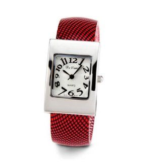 Ladies Adjustable Black Red Band Quartz Bangle Watch at  Women's Watch store.