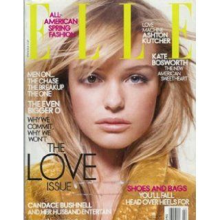 Elle Magazine February 2004 Kate Bosworth;Patrick Swayze;Candace Bushnell and Her Husband Entertain Elle Books