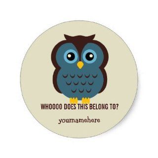 Awesome Owl This Belongs To Stickers Toys & Games