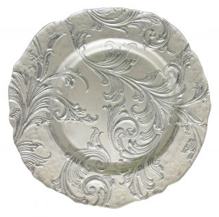 Charge it by Jay Vanessa Silver Charger Plate   Charger Plates
