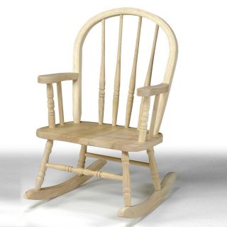 International Concepts Windsor Childrens Rocking Chair   Unfinished   Kids Rocking Chairs