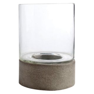 New Rustics Home Mason Stone Collection Round Hurricane   Large   Candle Holders