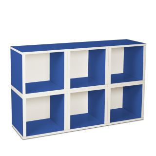 Way Basics Modular 6 Cube Bookcase   Blue   Bookcases