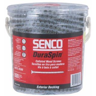 Senco 08D250W DuraSpin Screw Number 8 by 2 1/2 Inch All Purpose Exterior Wood Collated Screw (800 per Box)