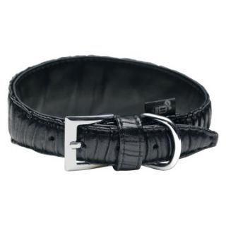Dogit Faux Leather WideCollar   Black   Large   Dog Collars