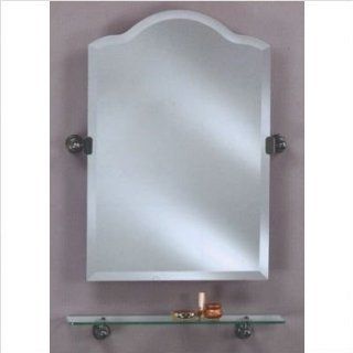 Bundle 94 Radiance Scallop Top Frameless 1" Bevel Wall Mirror (Set of 2) Size 24" x 35", Hardware Finish Polished Brass   Wall Mounted Mirrors