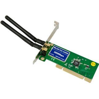 PCI 300Mbps 300M 802.11b/g/n Wireless WiFi Card Adapter for Desktop PC Laptop Computers & Accessories
