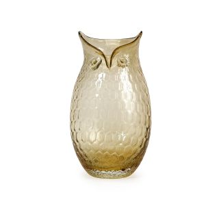 IMAX 11H in. Ambra Glass Owl Vase   Table Vases