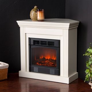 Wexford Petite Convertible Ivory Black Electric Fireplace   Electric Fireplaces