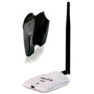 Alfa AWUS036NHR   High Gain 2000mw 2W 802.11 B/G/N Wireless USB Network Adaptor With Suction cup / Clip Window Mount dock  Wireless N 802.11n Wi Fi   150Mbps   2.4 GHz   5dBi Antenna   Long Range   Realtek Chipset   Strongest on the Market   NEWEST VERSION