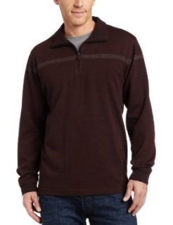 Van Heusen Mens Long Sleeve Jaspe Knit Top, Burgundy Madder/Brown, Medium at  Mens Clothing store Shirts