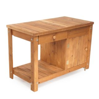 Reclaimed Cedar Wood Deluxe Master Buffet and Potting Bench   Potting Benches