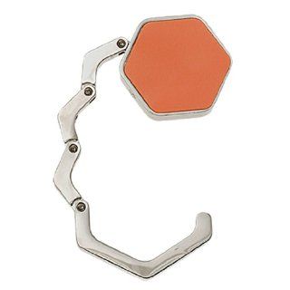 Foldable Orange Hexagon Hook Handbag Desk Table Hanger   Utility Hooks