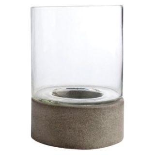 New Rustics Home Mason Stone Collection Round Hurricane   Small   Candle Holders