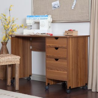 Beldin Mobile Sewing Desk   American Oak   Sewing Furniture