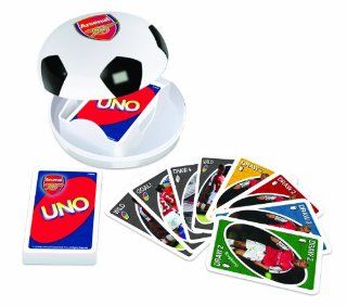 ARSENAL UNO WITH SOCCER BALL holder PLAYING CARD GAME play set Toys & Games