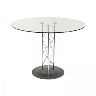 Eurostyle Taby 48 Inch Casual Dining Table with Glass Top  