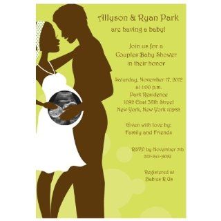 Happily Expecting Couple Sonogram Baby Shower Invitations   Set of 20  Baby Shower Party Invitations  Baby