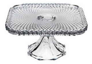 Godinger Belmont Clear Square Cake Plate   Tiered Cake Stands & Cake Plates