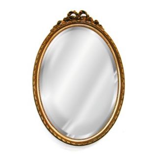 Hickory Manor House Oval Mirror with Bow   18W x 27H in.   Wall Mirrors