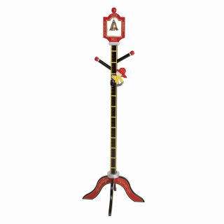 Levels of Discovery Firefighter Wooden Standing Coat Rack and Growth Chart   Kids and Nursery Wall Art