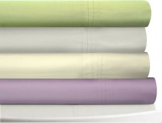 Tribeca Living 350 TC Egyptian Cotton Percale Deep Pocket Sheet Set   Bed Sheets