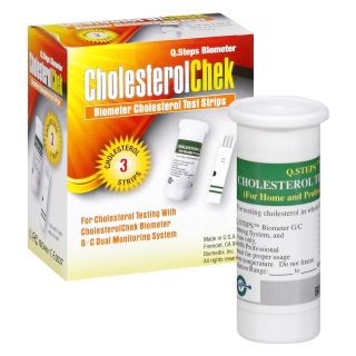 Cholesterol Chek Cholesterol Test Strips, 2 packs of 3 Strips   Monitors and Scales