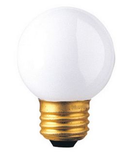 Bulbrite White G16.5 Medium Base Incandescent Light Bulb   16 pk.   Light Bulbs