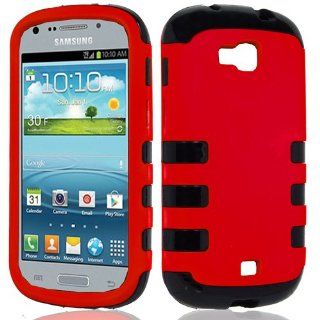 Route 66 for U.S.Cellular Samsung Galaxy Axiom/SCH R830 RibCase Red Cover Case+ Free Power Wristband (Random Color) Cell Phones & Accessories
