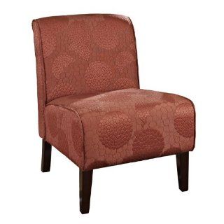 Linon Lily Canyon Burnt Orange Fabric Armless Chair   Coffee Tables
