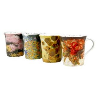 Konitz Assorted Les Fleurs Chez Mugs   Set of 4   Coffee Mugs