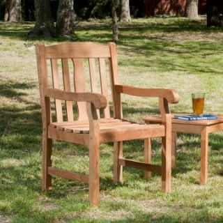 Southern Enterprises Arm Chair Light Brown   35.5H in.   Outdoor Dining Chairs