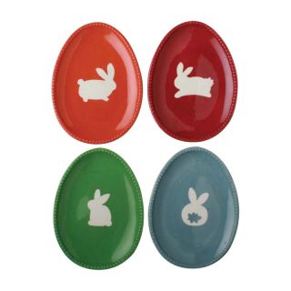 Tag Bunny Appetizer Plates   Set of 4   Dinnerware
