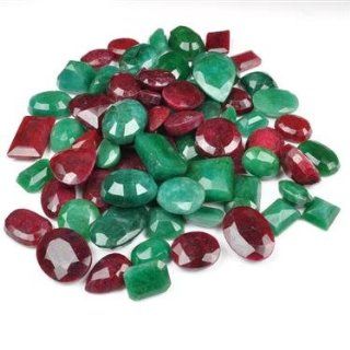 Superb 830.00 Ct+ Natural African Ruby & Brazilian Emerald Mixed Shape Loose Gemstone Lot Jewelry