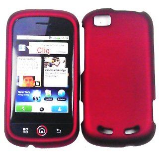 Motorola CLIQ 2 Rubberized Red Snap on Hard Cover 