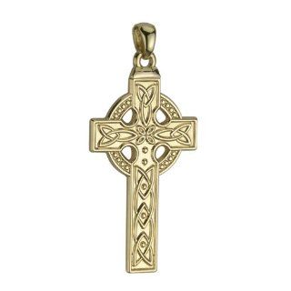 14k Gold Large Celtic Cross Pendant Pendant ONLY Irish Made Bead Charms Jewelry