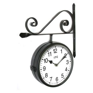 Infinity Instruments Double Sided Black 9 Inch Wall Clock   Wall Clocks