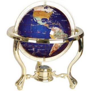 Metropolitan Lapis Swirl 9 inch Diam. Gemstone Tabletop Globe   Globes