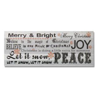 Adeco [SP0165] Decorative Wood Sign " Words of Christmas " Vintage Style Plaque For Wall Hanging   Adeco Trading Christmas Signs