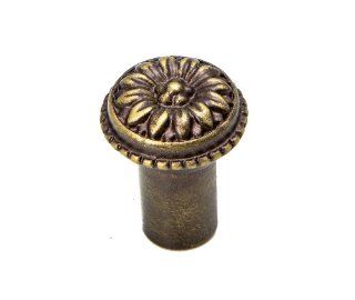Carpe Diem Hardware 831 3 Acanthus Small Antique Brass Knob, 7/8 Inch   Cabinet And Furniture Knobs  