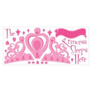 Princess Sleeps Here Personalized Giant Wall Decal  30W x 16H in.   Wall Decals