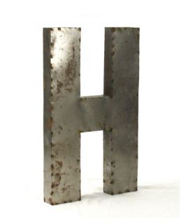Letter H Metal Wall Art   21W x 36H in.   Wall Sculptures and Panels