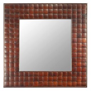 Barclay Square Wall Mirror   Mahogany   27W x 27H in.   Wall Mirrors