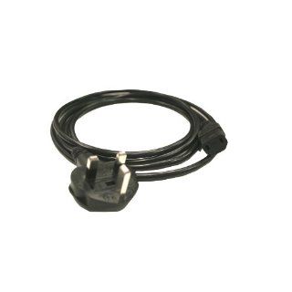 Interpower 86532210 United Kingdom/Ireland Cord Set, BS 1363/A Plug Type, IEC 60320 C17 Connector Type, Black, 10A Amperage, 250VAC Voltage, 2.5m Length Extension Cords