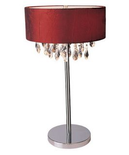 Elegant Designs Table Lamp   24H in.   Red Shade   Table Lamps
