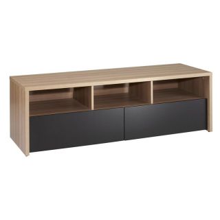 Nexera Infini T Modular Design Your Own Storage and Entertainment System   60 in. 2 Drawer TV Stand   Biscotti and Espresso Lacquer   Media Storage