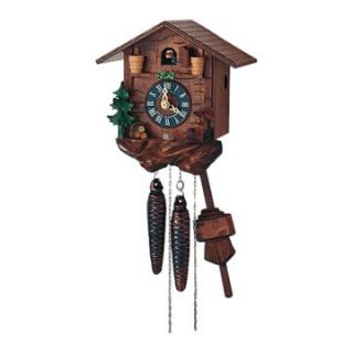 Schneider 7 Inch Pine Tree and Logs Black Forest Cuckoo Clock   Cuckoo Clocks