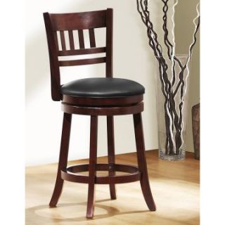 Edmond Fence Back Swivel Counter Stool   Dining Chairs
