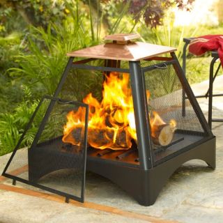 Pagoda Fireplace with Copper Roof   Fireplaces & Chimineas
