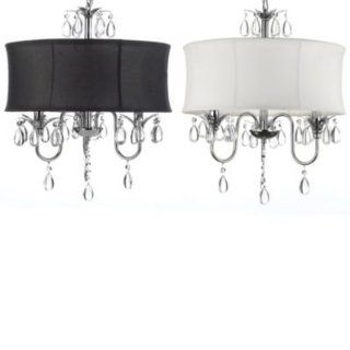 Gallery 834/3 white 3 Light Crystal Accent Chandelier    